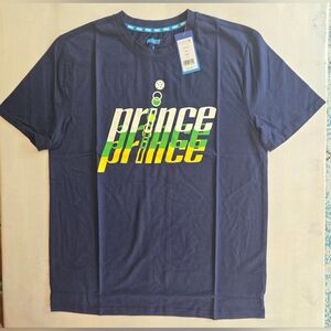 PRINCE Pickleball Navy Short Sleeve Logo T-Shirt, Mens Small, NWT